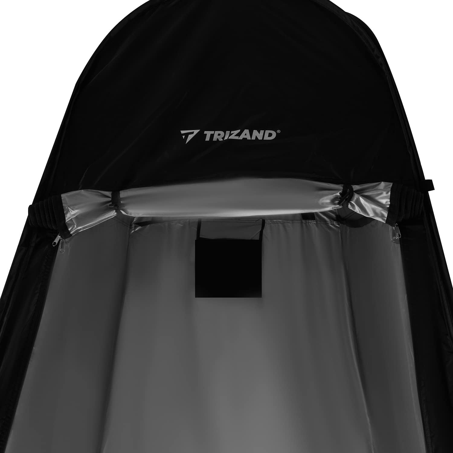 Tienda de campaña 4 en 1 para ducha vestidor inodoro camping 190x110x110 cm impermeable negro con bolsa