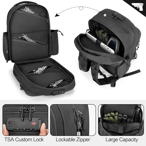GOBUROS Tactical Pistol Backpack with TSA Lock