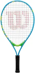 Wilson US Open Jr Tennis Racket, for Kids, Aluminium, Blue/Green, 21