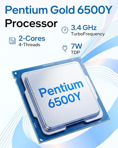 Image of Laptop Computer, 16GB RAM 512GB SSD, Pentium 6500Y Processor (Up to 3.4GHz), 14'' 1080P FHD IPS Display, 5000mAh Battery, WIFI5, BT5.0, Laptops for Students & Business
