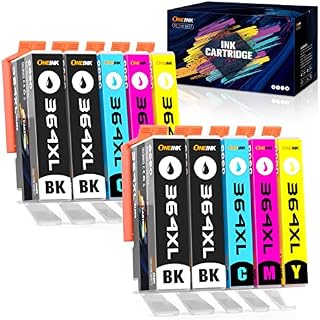 10Pack ONEINK 364xl Replacement Ink Cartridge for HP 364 364xl, Premium High Yield 364xl Cartridge Multipack for Deskjet 3070A Photosmart 5520 5510 5525 6510 6520 7510 7520 B8550 C5380 OfficeJet 4620