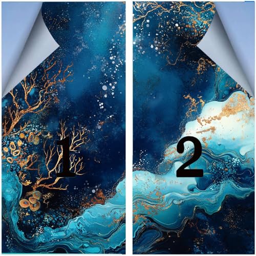 Vinilos decorativos para ventana fantasma Fantasy Corals 17.7x23.6 pulg x2 piezas miniatura 3