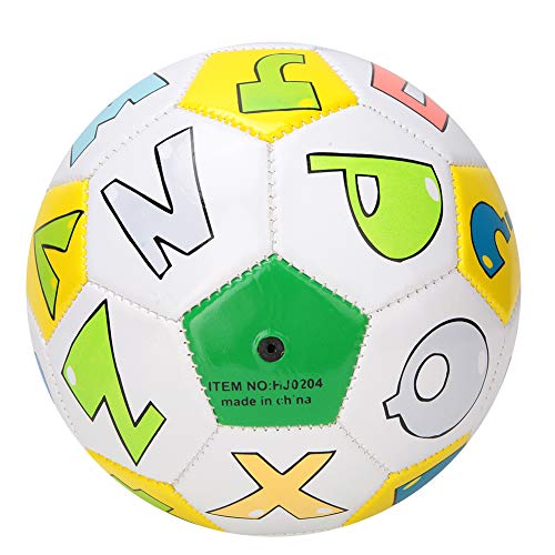 Walfront Balón de Fútbol de Tamaño 2, Balón de Fútbol de Entrenamiento Juvenil de 13 Cm con Colores de Alta Visibilidad, Material Compuesto de PU Suave para Niños de 5 a 8 Años para Jugar en (Bola