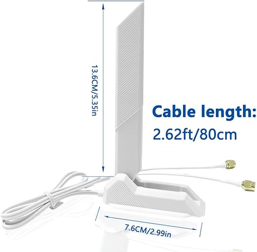 Miniatura 3 de ZAHARA Antena WiFi 6E de doble banda RP-SMA para ASUS ROG Strix B550-F Gaming WiFi IIPrime B550-PLUSROG Strix B550-A B450-F B650-A B650E-F Z690-F