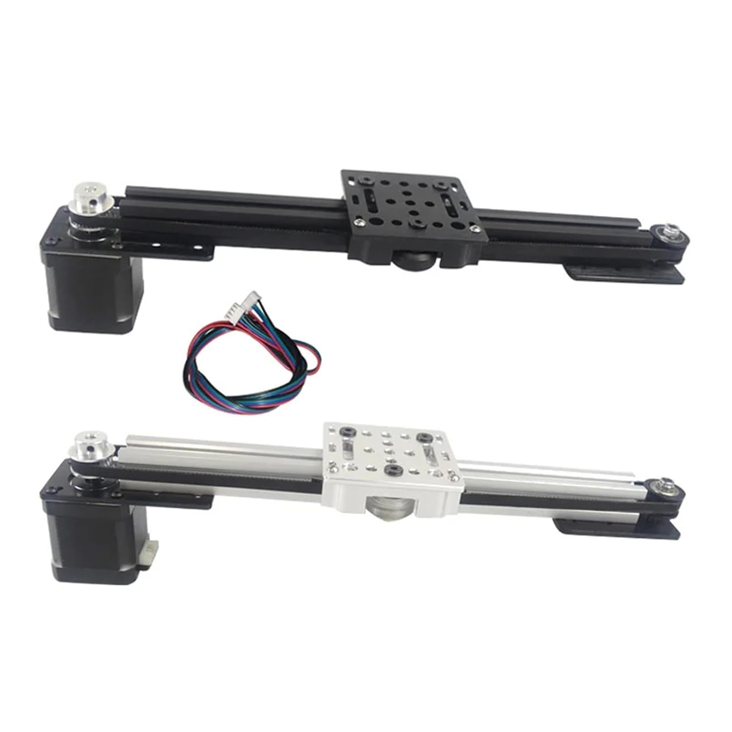 Compatible for Sliding Table Linear Actuator 250mm-500mm CNC NEMA17 2020 Motion Slide Guide Table(Black,400mm)