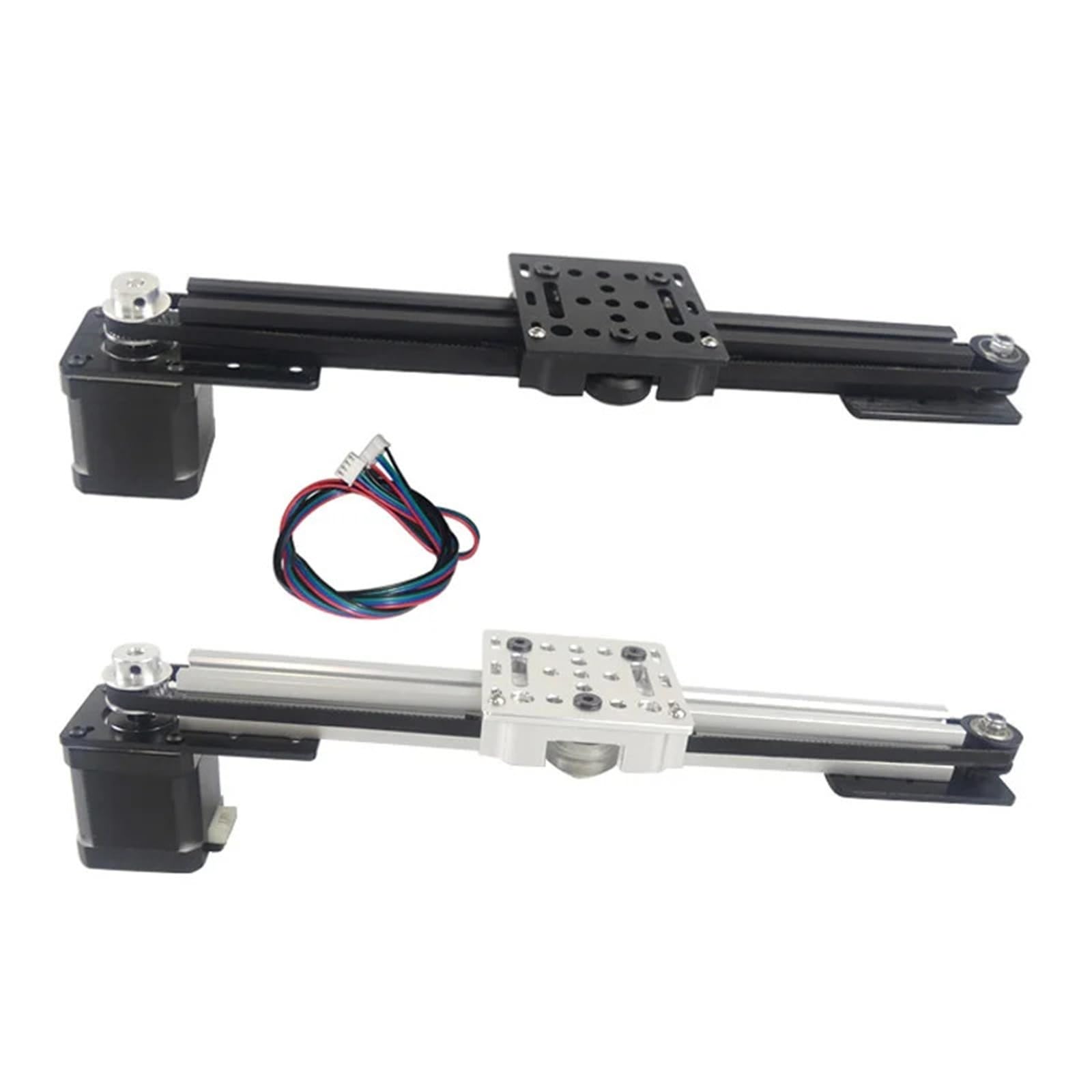 Compatible avec l'actionneur linéaire de Table coulissante 250mm-500mm CNC NEMA17 2020, Table de guidage de mouvement à fente en V(Silver,300mm)