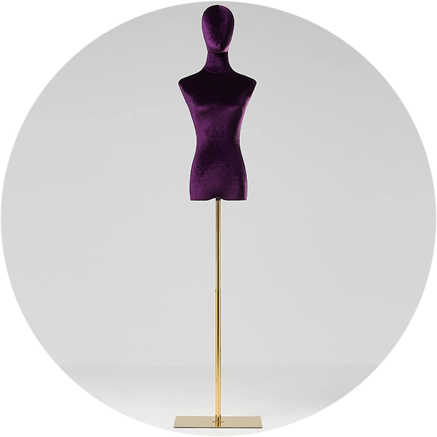 ITOSUI Stylish Purple Female Mannequin Torso, Size M Armless Dress Form with Metal Stand - Ideal for Clothing Display in Retail & Boutique Showcases