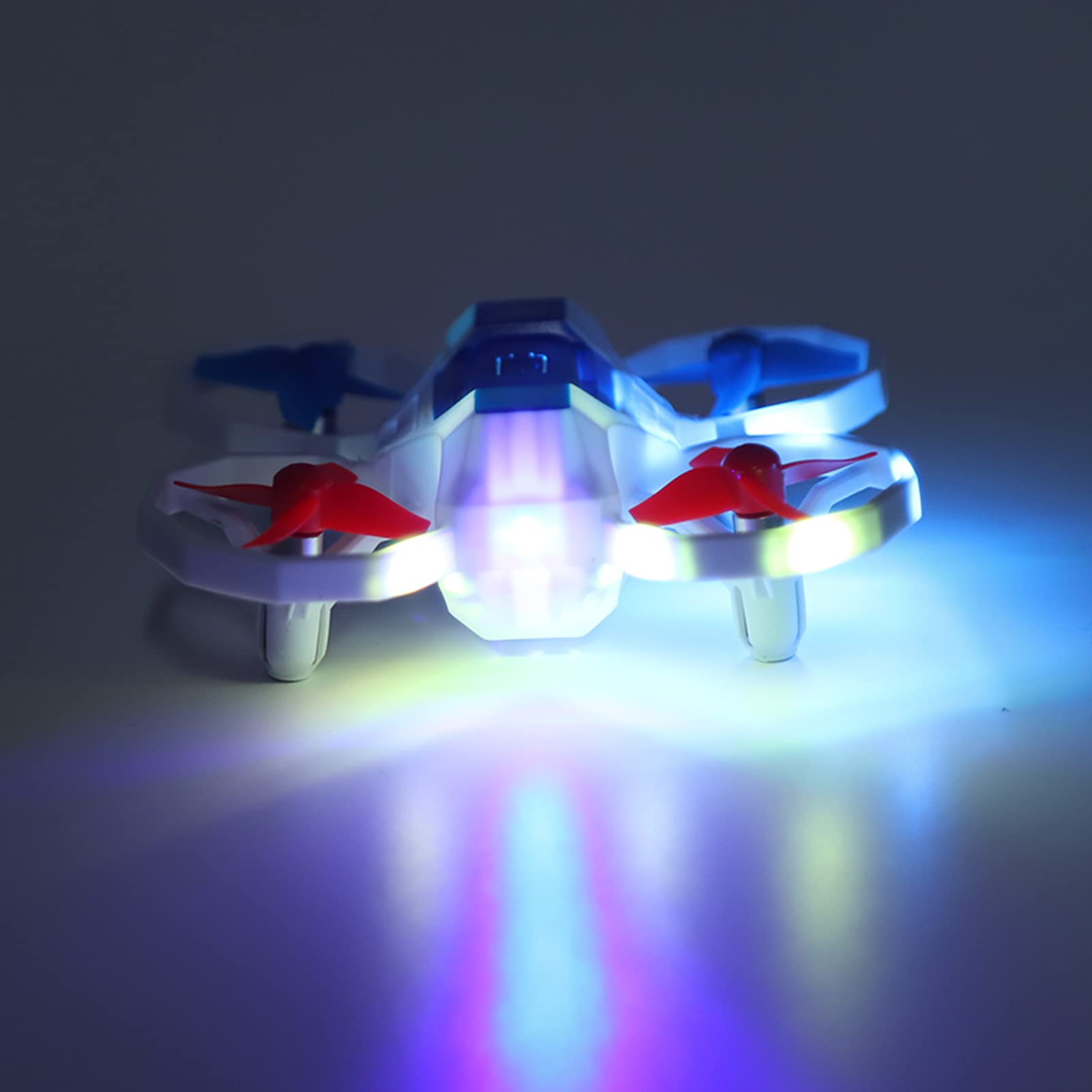 Mini Drone para Niños, Luz LED Controlado por Voz 4 Canales de Control Remoto RC Mini Drone Hélice de Protección RC Quadcopters con 3D Flips para Niños y Niñas, Principiantes (3 batería)