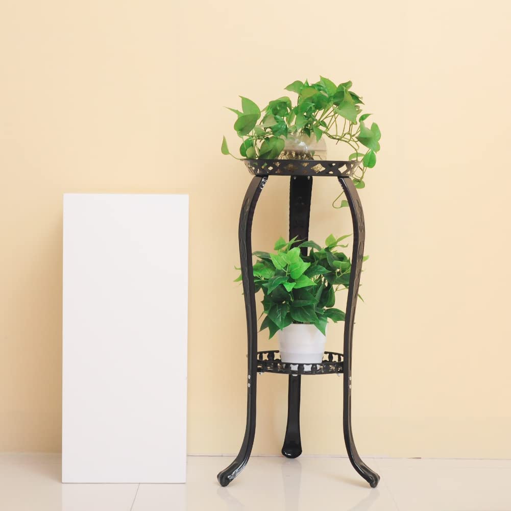 Soporte para Plantas Interior,Soporte de Flores Negro,Estante Plantas Exterior,estantería macetas Blanco,estantería macetas Jardin,Soporte Maceta,estanterias para Plantas de Interior