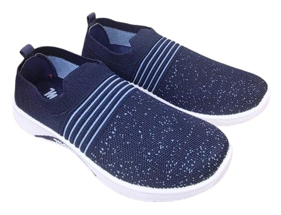 Image of Men's Slip-On Sneakers, Lightweight Breathable Knit Casual Shoes with Flexible Sole, Comfortable Walking Shoes