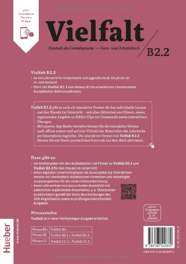 Vielfalt B2.2 Kurs-/Arbeitsbuch + Code - Image 2