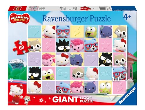 Ravensburger - Puzzle:Hello Kitty, Puzzles 4 Años o Más, Rompecabezas, 60 Piezas Gigantes, Regalos Niños 4 Años, 70x50cm