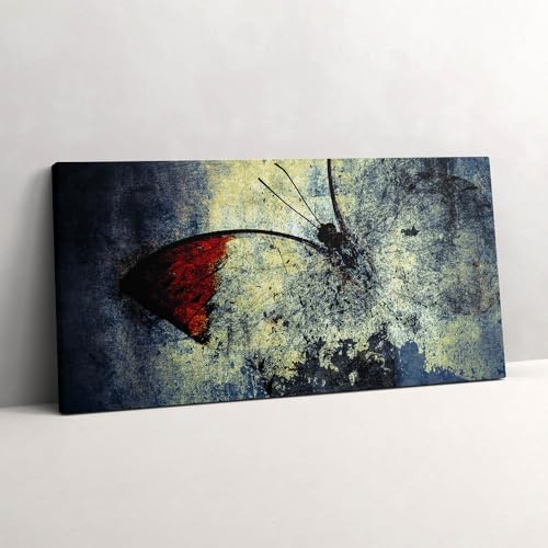 Tableau photo sur toile 140x70cm papillon vintage pour une touche de poesie