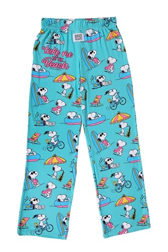 Image of BRIEF INSANITY Peanuts Character Pajama Pants for Men & Women, Soft Snoopy Pajamas with Side Pockets & Elastic Waist