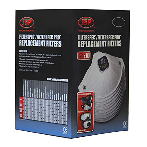 JSP - Filterspec Replacement FMP3V Filters (Pack of 10) (JSP ASG03B-101-100), White, 135 mm x 135 mm - Image 3