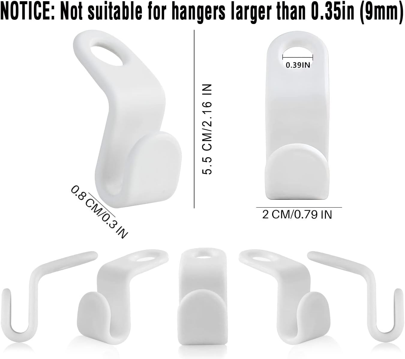 100 Pcs Clothes Hanger Connector Hooks,Plastic Cascading Hanger Hooks Extender Clips Connection Hooks,Space Saving Wardrobe Clothing Outfit Hangers Hooks for Organizer Closet Cabinet, 5 Colors