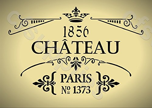 Pochoir A5  Style shabby chic, français, meubles, tissu, verre, réutilisable en Mylar (153)