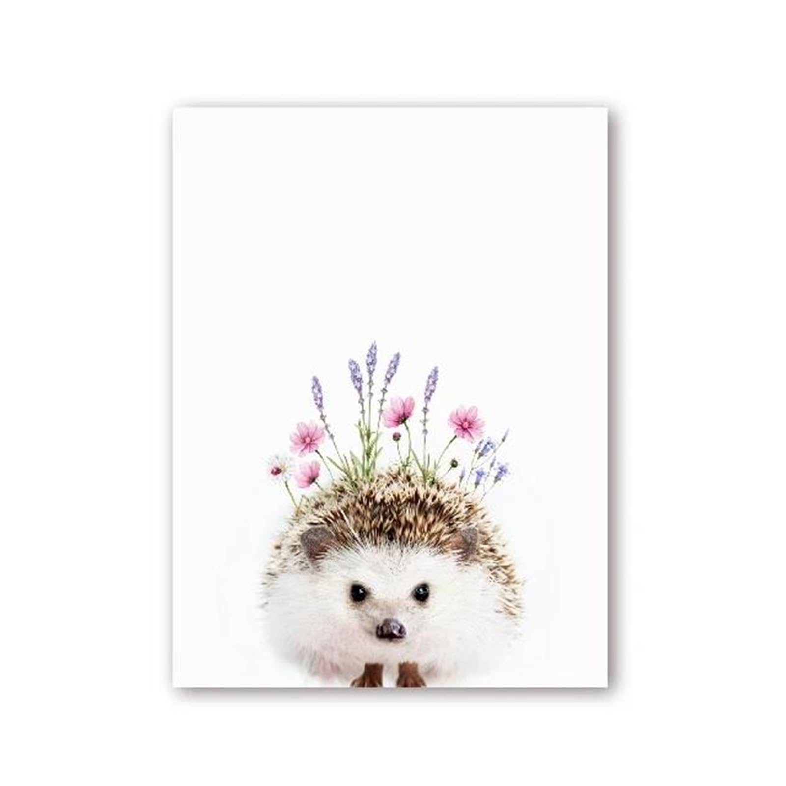 Tableau de Bébé Lion Couronne de Fleurs pour Décoration Chambre de Filles