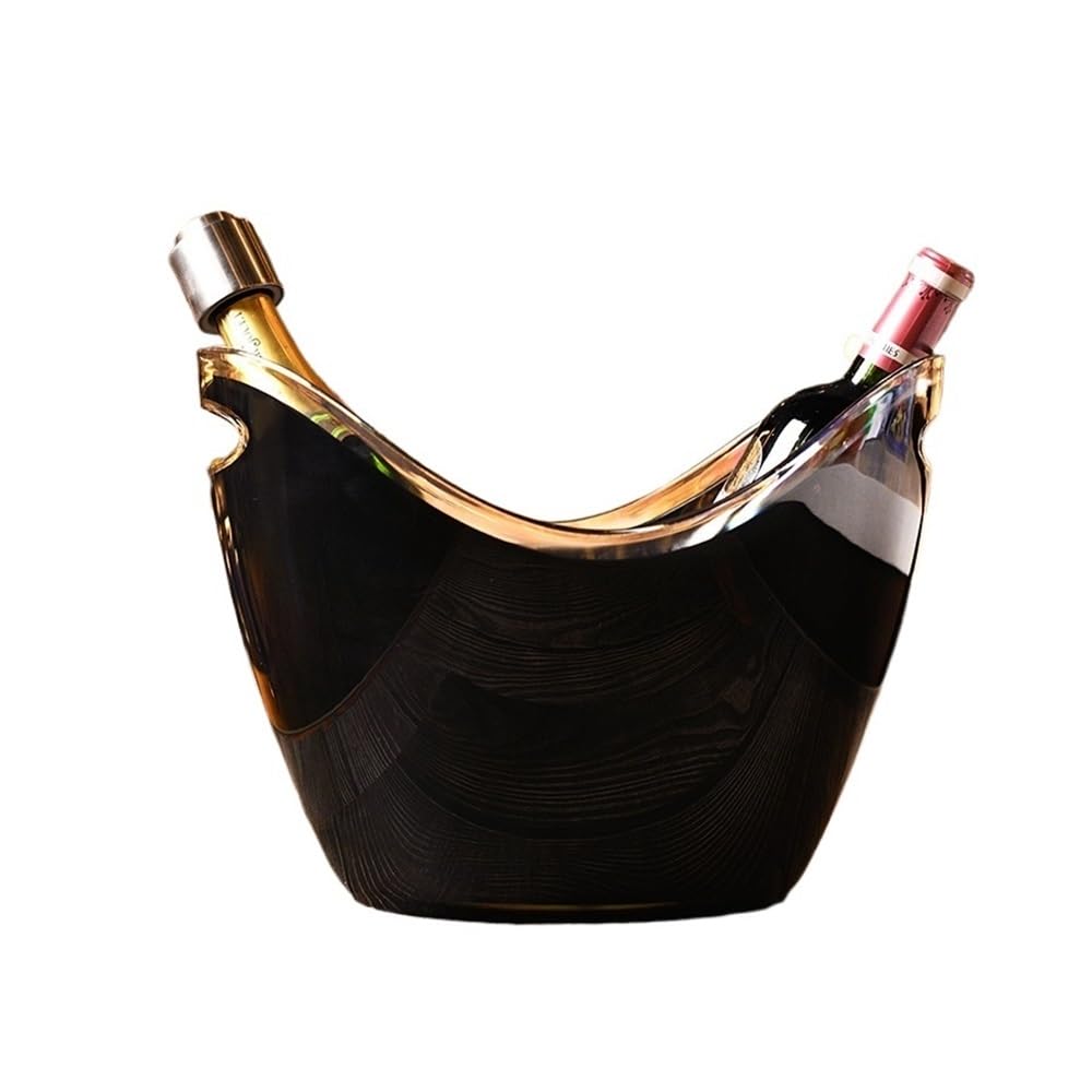 Cubo de hielo para botellas de champán y cubitera negra de bar y hogar