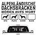 siviwonder Alpenländische Dachsbracke Bracke Hört aufs Wort Hunde Auto Aufkleber Autoaufkleber Hund Folie Farbe Schwarz Matt, Größe 20cm