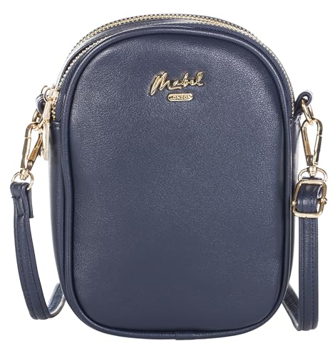Mabel London Womens Quilted Cross-body Small Bag with Long Strap - Nova - (Design 2 - Navy)