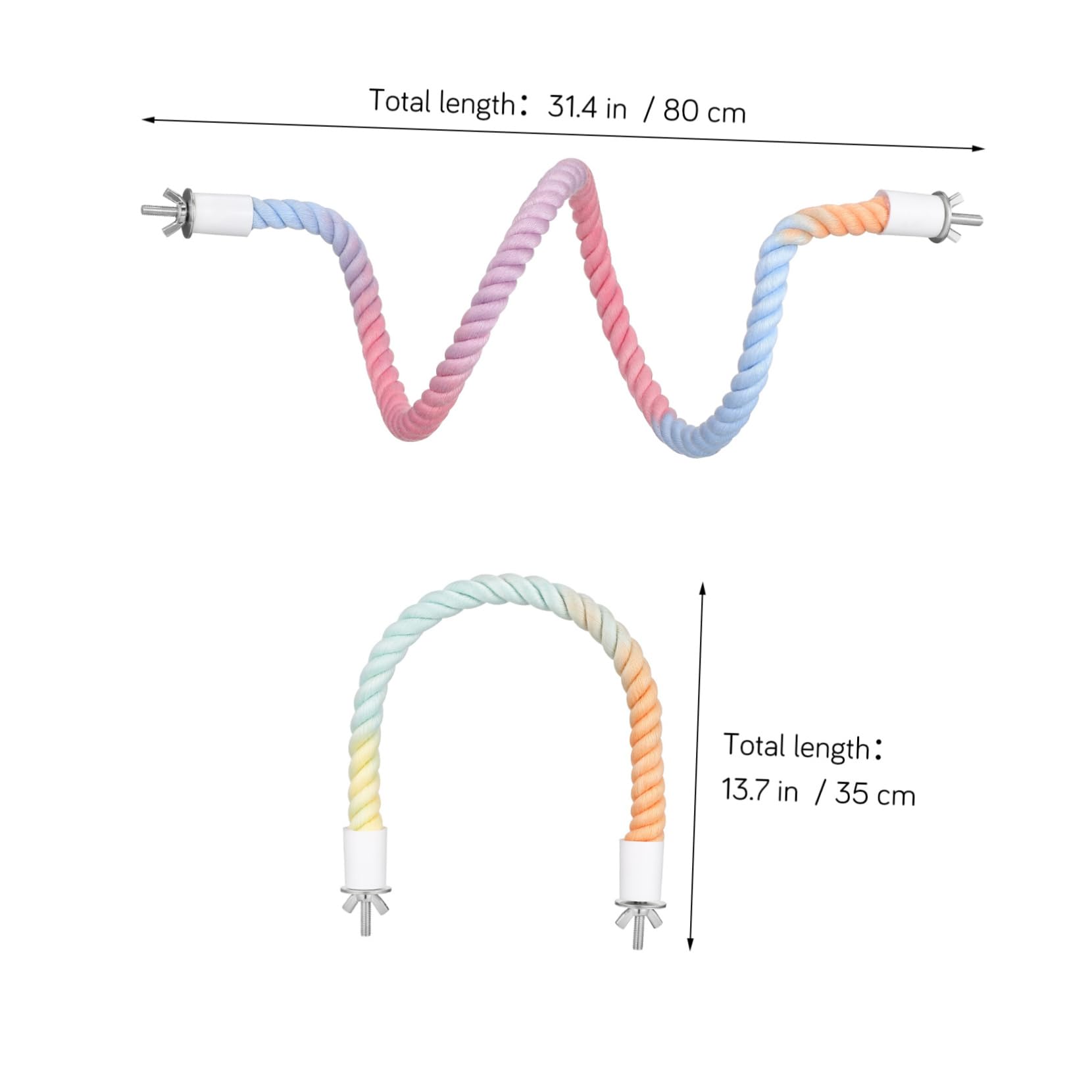 ifundom 3Pcs Parrot Cotton Rope Perches Bird Climbing Swing for Pet Cages Comfortable Secure Bird Perches Versatile Accessories for Parrots of All