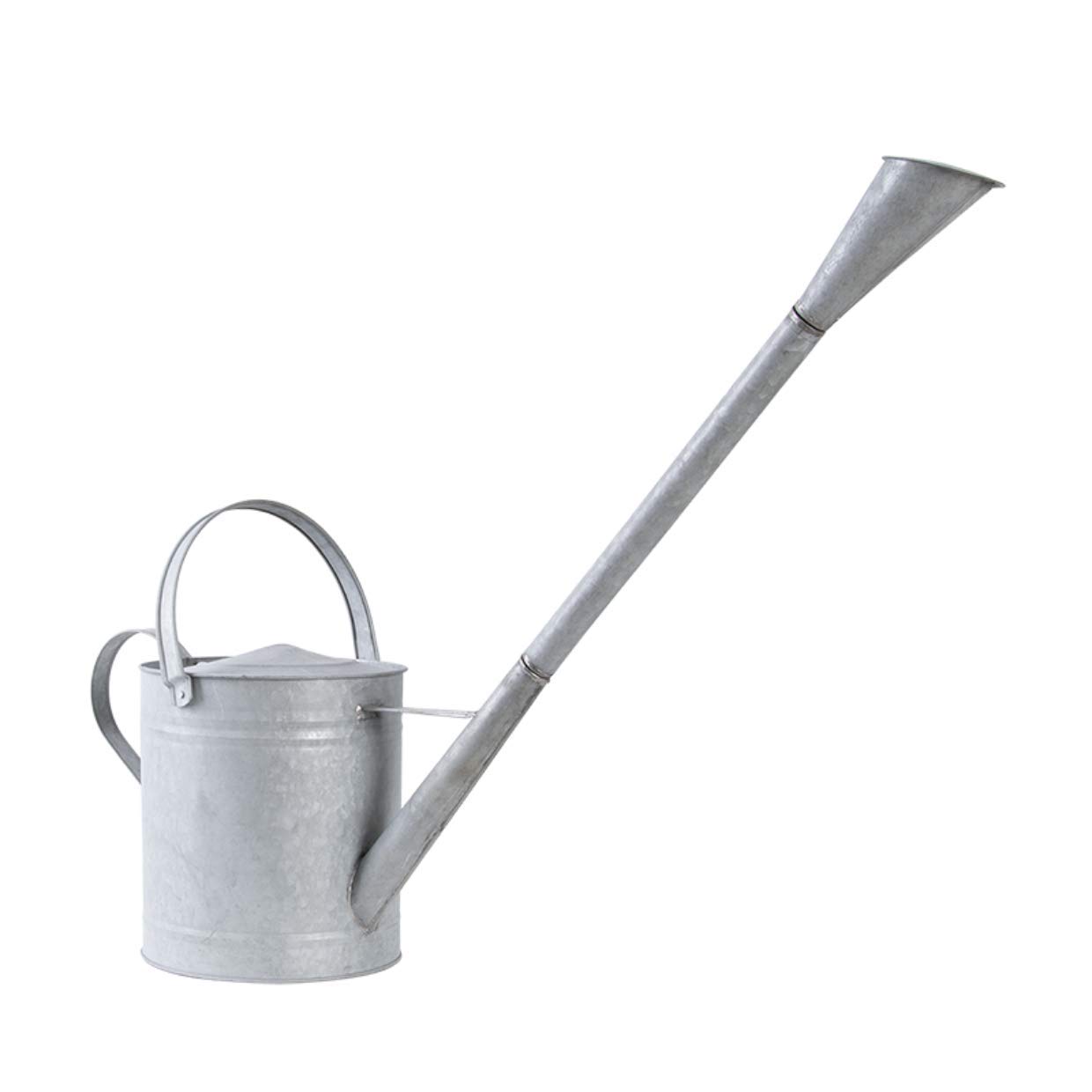 Esschert Design Annaffiatoio in zinco anticato, 6,2 litri, tubo extra lungo, per giardino