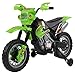 HOMCOM Moto Cross électrique Enfant 3 à 6 Ans 6 V phares klaxon musiques 102 x 53 x 66 cm Vert et Noir