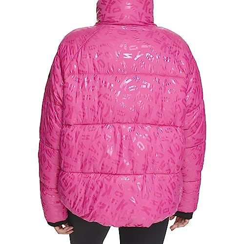 DKNY Women's Performance Repreve Fill Boxy High Low Puffer4