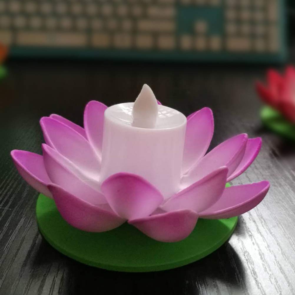 6 sztuk 11.5 cm Solar Power LED Lotus Światła Lampa Kwiat Pływający Staw Ogród Basen Lampka nocna