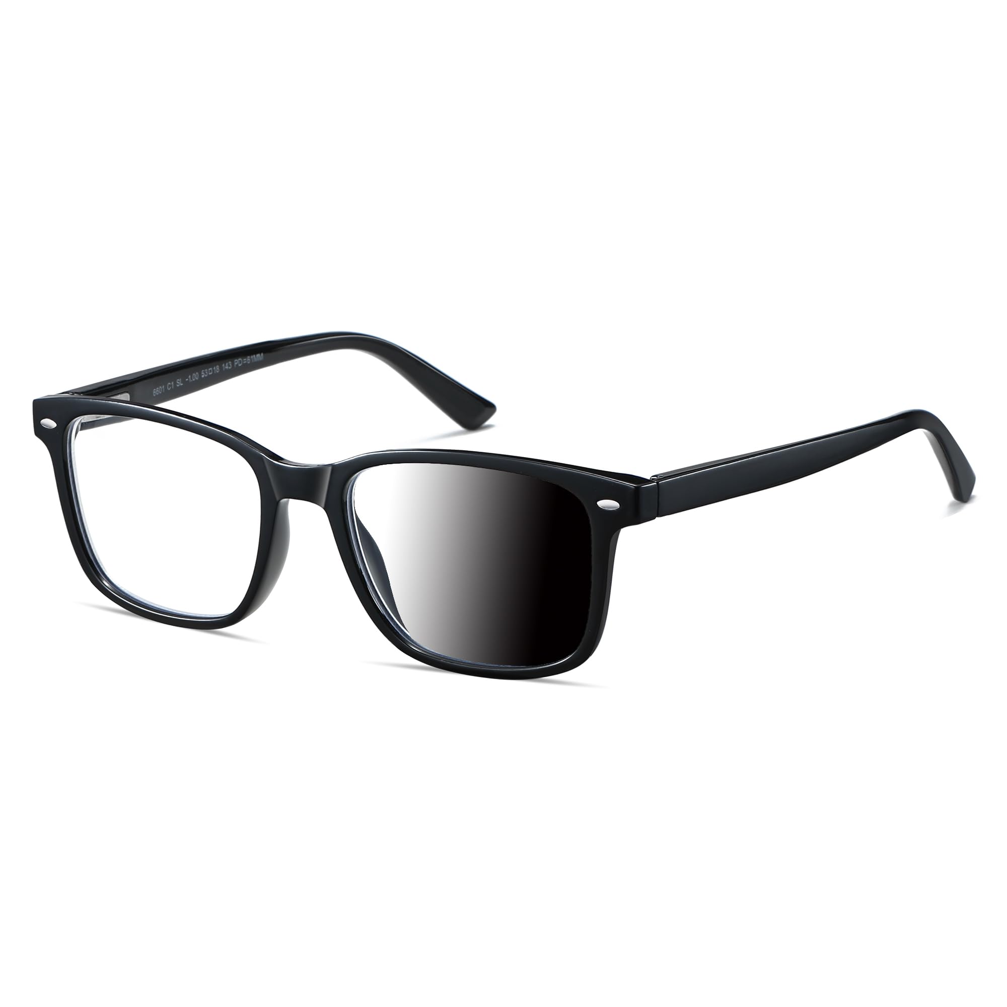 SUNAMOYNearsighted Myopia Glasses Mens Womens Blue Light Spring Hinge Shortsighted Distance Glasses (NOT READING GLASSES)