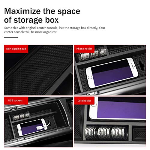 Auovo Center Console Organizer Tray for Journey Accessories 2020 2019 2018 2017 2016 2015 2014 2013 Glove Box Secondary Armrest Storage Pallet Tray for Journey 2020 Interior