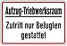 Produktbild Aufkleber Aufzug-Triebwerksraum Zutritt nur Befugten gestattet 200x300mm