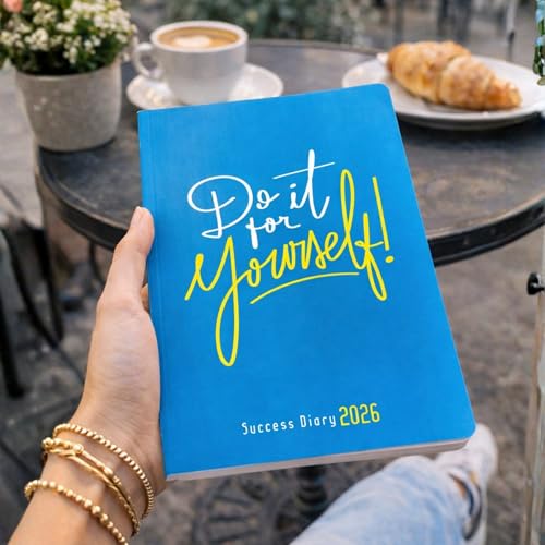 Image of Success Diary 2026 A5 Ruled Notebook | Motivational Quote Cover | 120 Pages | 80 GSM Paper | Rounded Corners | Single Line | Daily Writing Journal (Do It Yourself)