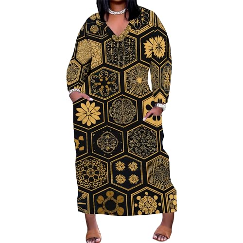 Image of Womens African Dresses Sexy Casual T-Shirt Dresses Long Sleeve Oversized Baggy Summer Sundress