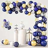 ▲ Facile da Usare: i palloncini blu navy oro bianco possono essere riempiti con elio o aria, scuotere i palloncini di coriandoli e puoi strofinarli delicatamente sui capelli (suggerisci) o seta, lana. Questo genererà attrito e i coriandoli si attaccheranno di lato. decorare semplicemente attaccandolo al muro con nastro biadesivo. È molto comodo perché è facile da staccare e difficile da danneggiare il muro.