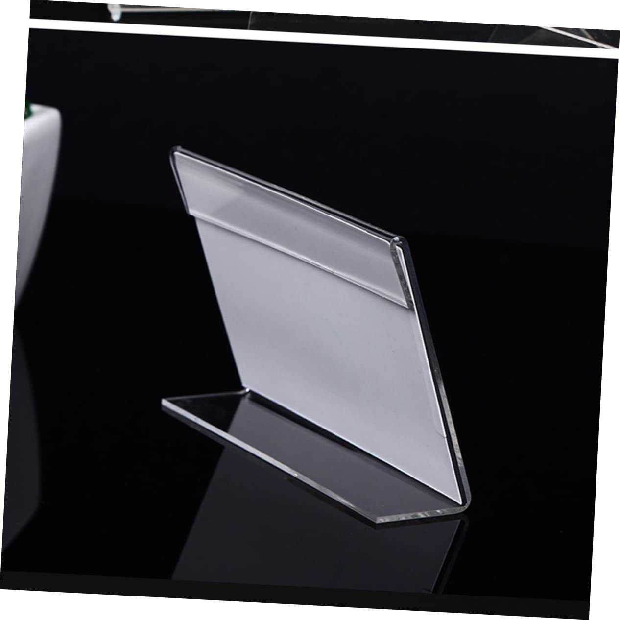 Table Card Holders 100 Pcs Self Adhesive Sneeze Guard Holder Acrylic Panels Clear 387431