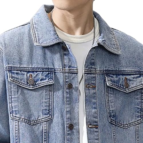 Chaqueta de mezclilla para hombre estilo camionero retro miniatura 2