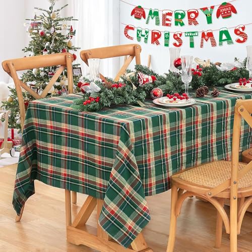 Tischdecke Kariert 140x210 cm Grün rechteckig Tischdecke für Party...