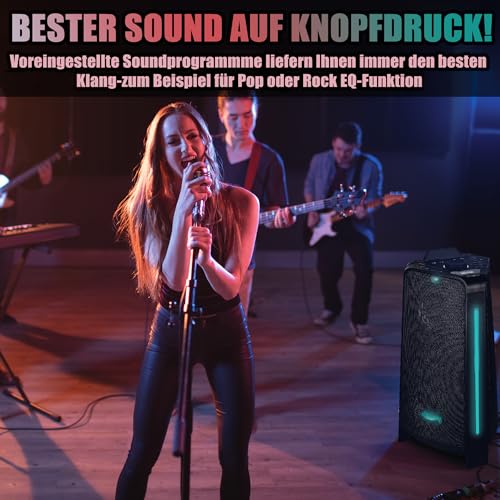 Enceinte portable pour extérieur avec batterie autonome et éclairage LED - 4