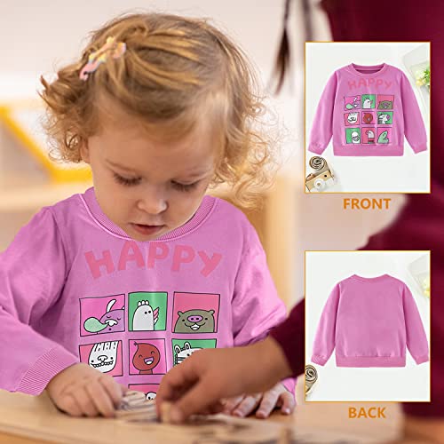 Kumary-Toddler-Girls-Boys-2-Pack-Sweatshirts-Cotton-Long-Sleeve-Crewneck-Pullover-Winter-Warm-Shirt-Sweater-Tops-2-6-Years