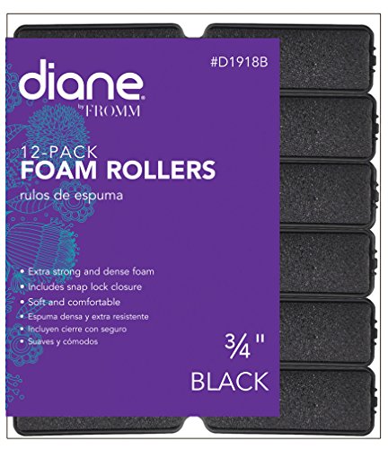 Diane Foam Rollers, Black, 3/4