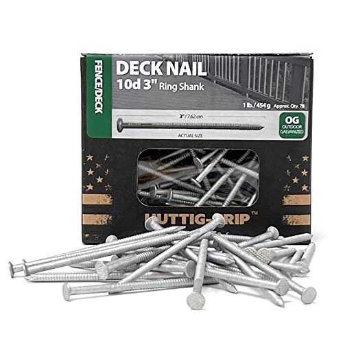 Huttig-Grip Fence Deck Nails 3 inches 10d for Wood Fencing...