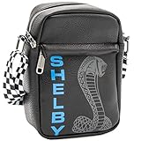 キャロルシェルビーバッグ、クロスボディ、キャロルシェルビーテキストとスーパーコブラスネーク、ブラック、ビーガンレザー20.3 cm x 16.5 cm, シェルビー。, 8.0