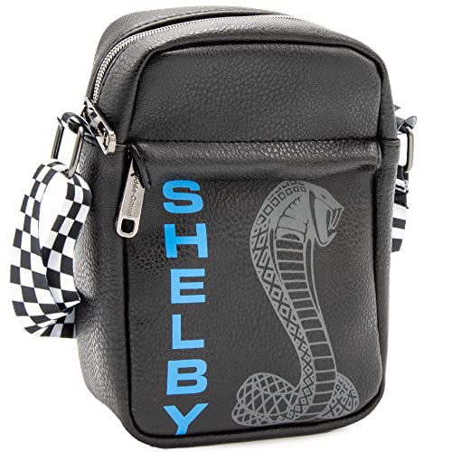 Carroll Shelby Bag, Crossbody, Text and Super Cobra, Vegan Leather