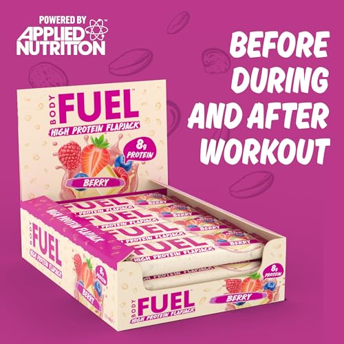 BodyFuel High Protein Flapjack - 8g Protein, Low Sugar, High Fiber Snack for Pre-Workout & Post-Workout Recovery (Berry)(12 x 40g) - Image 6