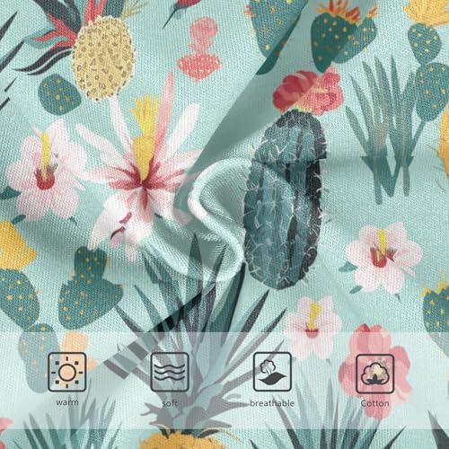 Wusikd Cacti Pineapples Girls' Underwear Cotton Flowers Girls Briefs Soft Toddler Underwear 2T3