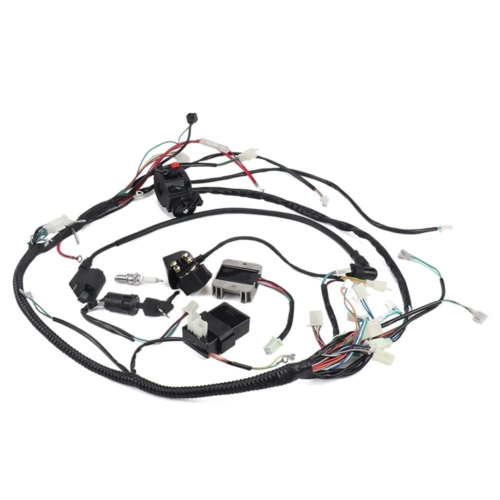 Buy DEITSH Motorcycle CDI Ignition Full Wiring Harness Loom Ignition