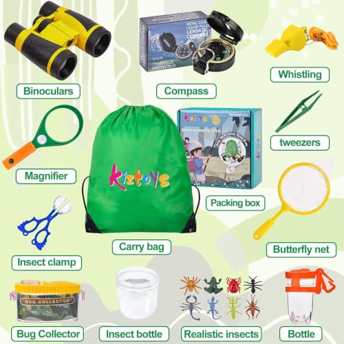 Forscherset für Kinder, Fernglas für Kids 22-teiliges Entdecker Set – Ansicht 3
