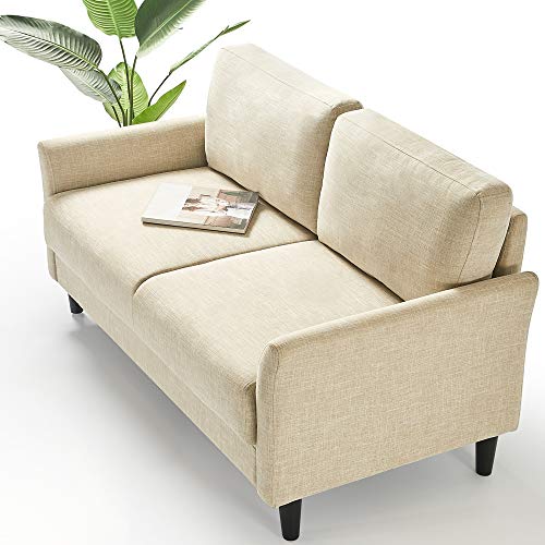 ZINUS Jackie Loveseat Sofa, Easy, Tool-Free Assembly, Beige